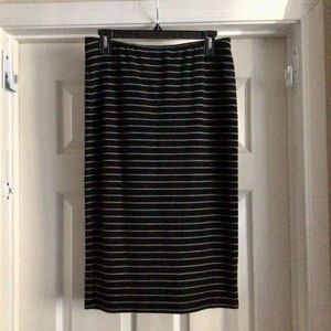 MOSSIMO STRIPED KNIT PENCIL SKIRT MED